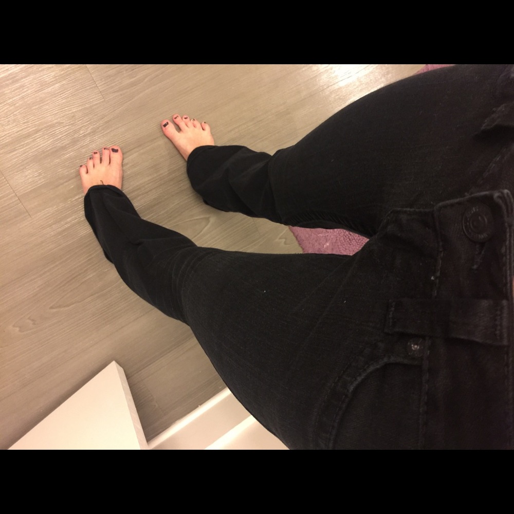 True Religion Black Bell Bottom Jeans size 25